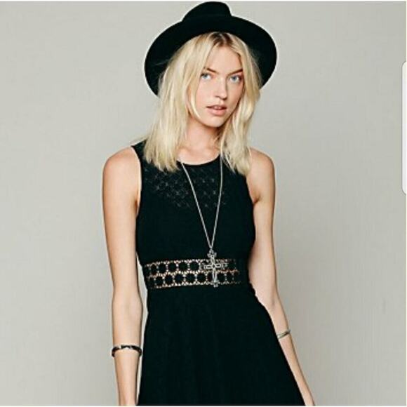 Free People Dresses & Skirts - Free People Daisy Waist Dress (Black) ASO Taylor Swift Sz 2 EUC